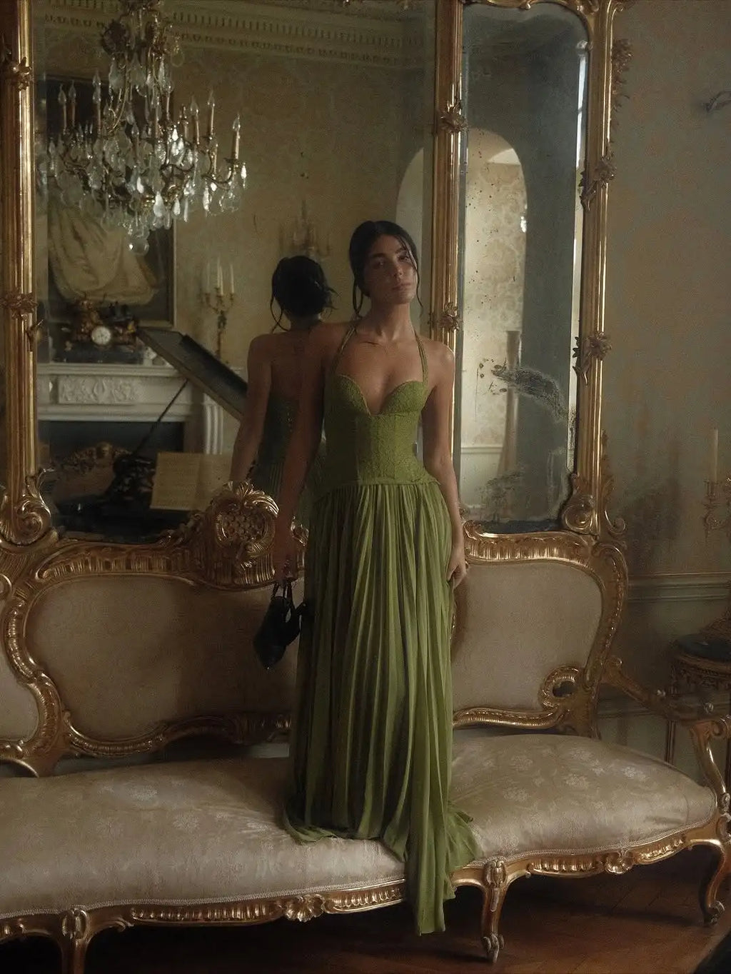 Corset Halter Maxi Dress